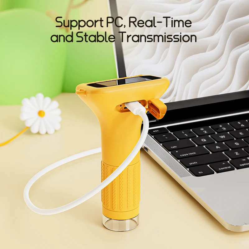 1000X مجهر محمول للأطفال 2.0 "شاشة قابلة للشحن المحمولة الجيب المجاهر الرقمية ايدو هدية للأطفال الذين تتراوح أعمارهم بين 4-12