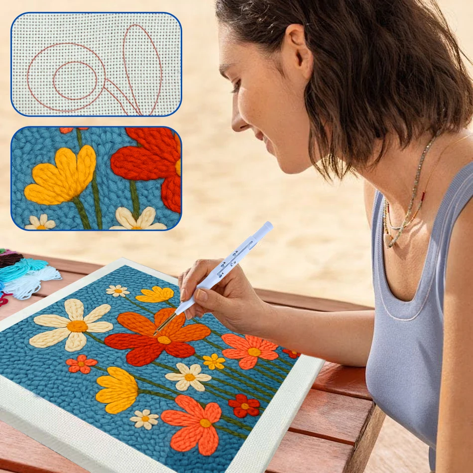 جاتيزتوري لكمة إبرة التطريز أطقم طقم تطريز الكبار الحرف عبر الابره طقم تطريز لتقوم بها بنفسك لوازم الحرف الخياطة الغزل #2