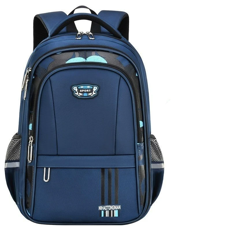 2023 New Student Schoolbag Grade 1-9 Schoolbag Boy Backpack Waterproof and Hard-Wearing Multi-Function Multi-Pocket