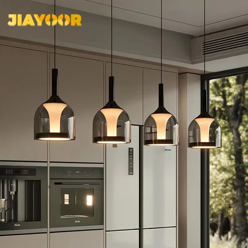 Modern Restaurant Pendant Lights Indoor Glass Ceiling Lights Led Pendant Lights Intelligent Application Lighting E27 Bulb