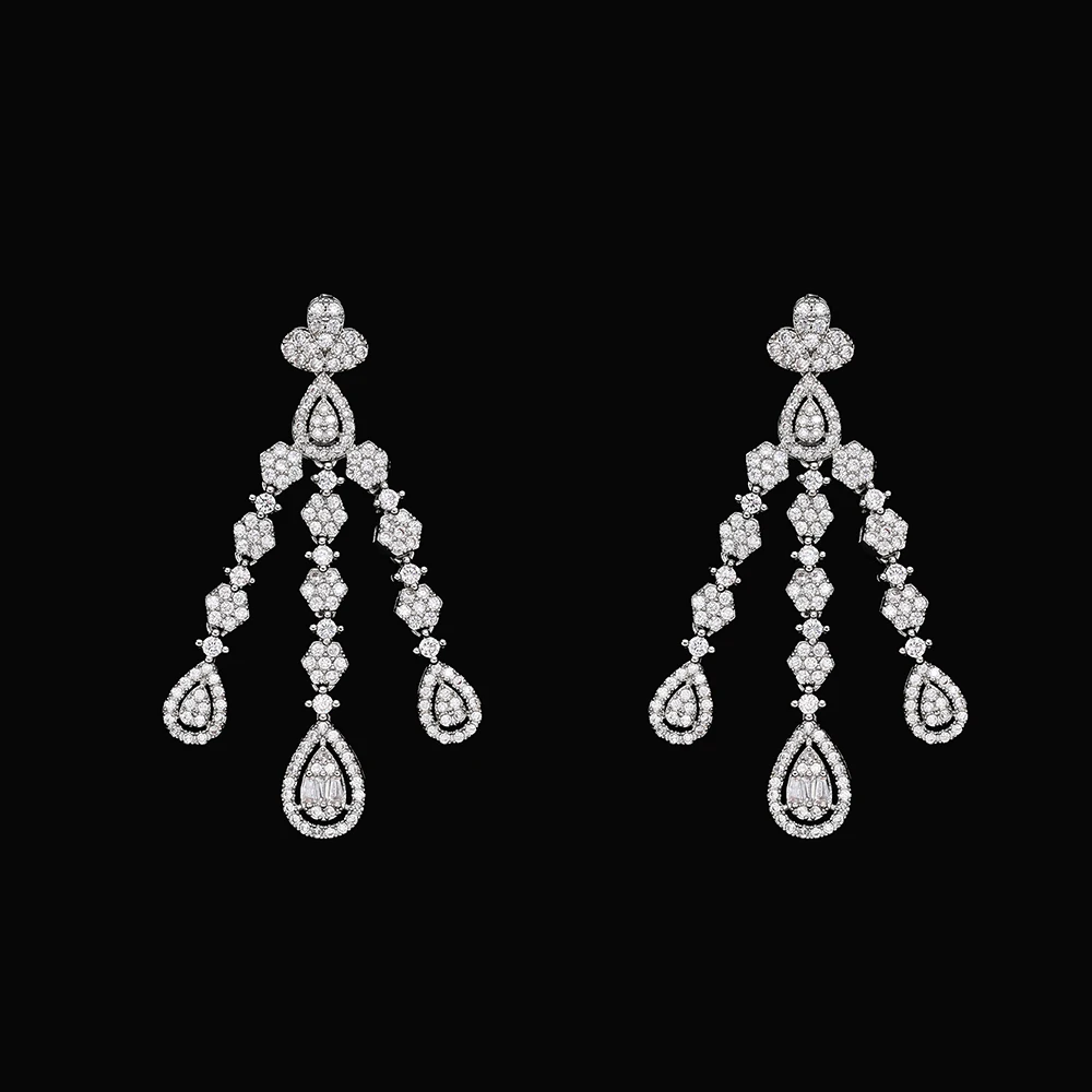 

Nigeria 4pcs Bridal Zirconia Jewelry Sets For Women Party, Luxury Dubai Nigeria platinum plating CZ Crystal Wedding Jewelry Sets