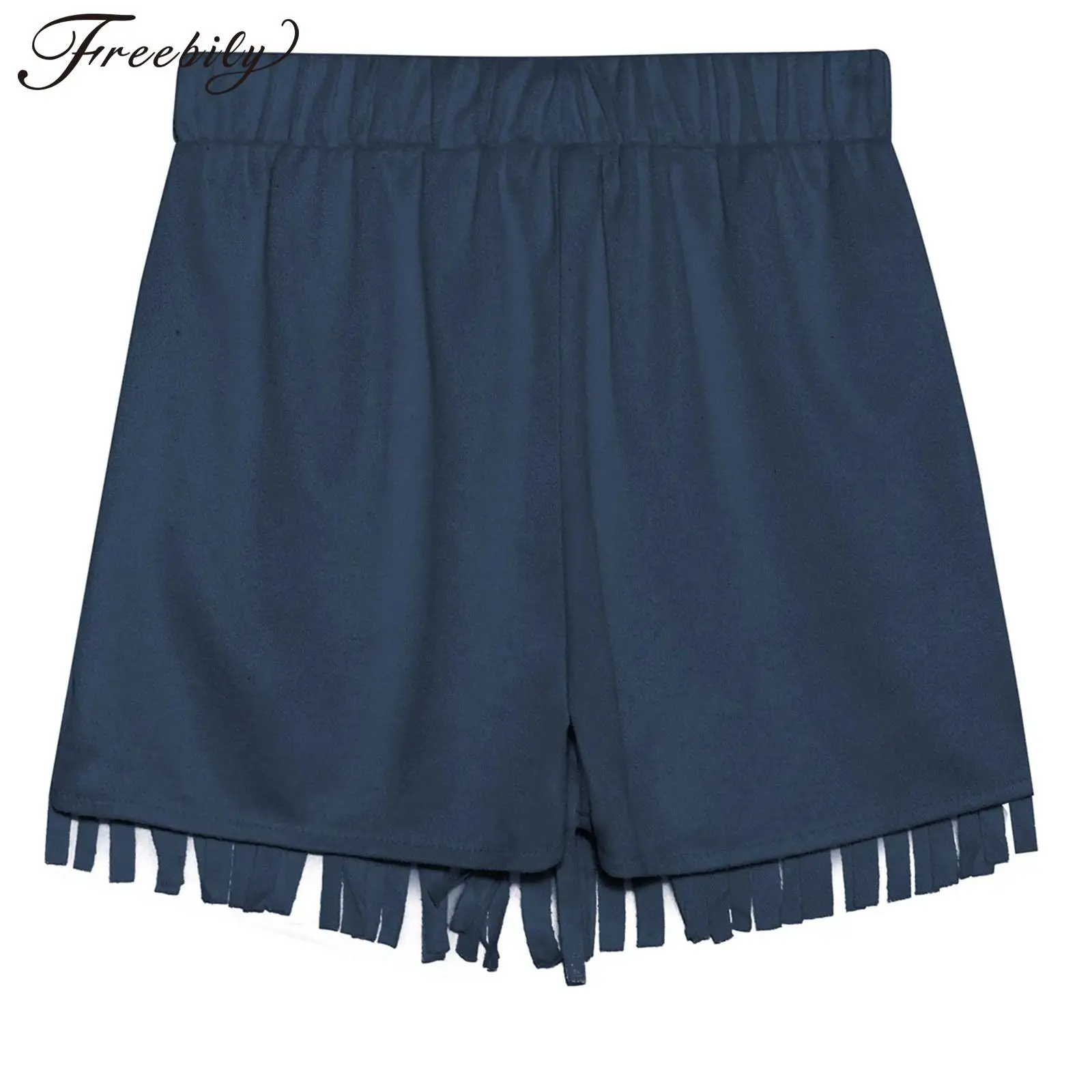 

Hippies Costume Boys Cowboy Cosplay CostumesShorts Halloween Carnival Girls Cowgirl Faux Suede Fringe Shorts Clothes