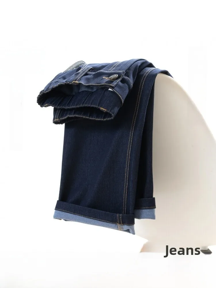 

Loose Fit Casual Dad Jeans Midlife Men's Faion Urban Sle Water Waed Polyester Blend Straight Leg Autumn Spring Long Tro...