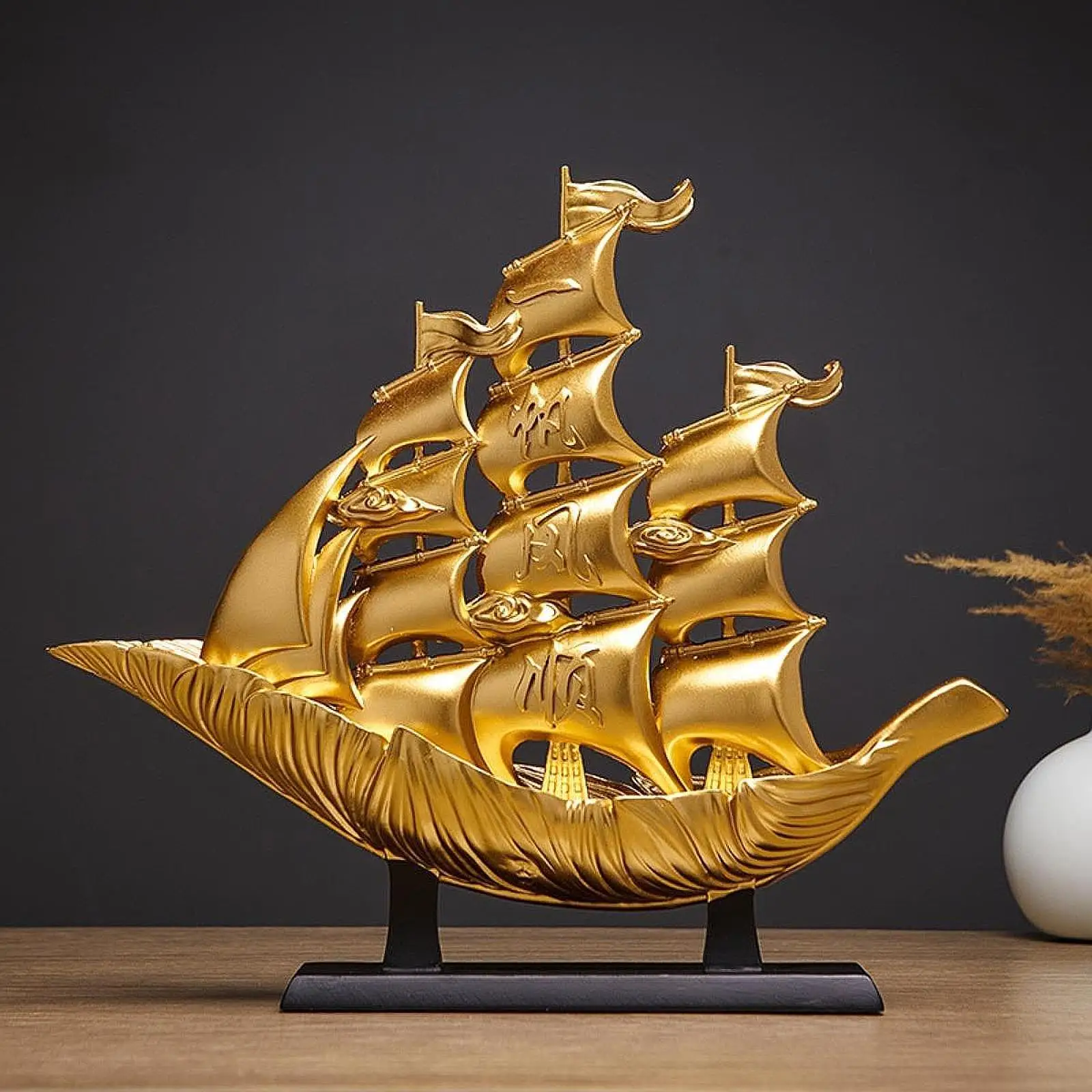 

Smooth Sailing Boat Ornament Collection Art Desk Sailboat Statue Decorations