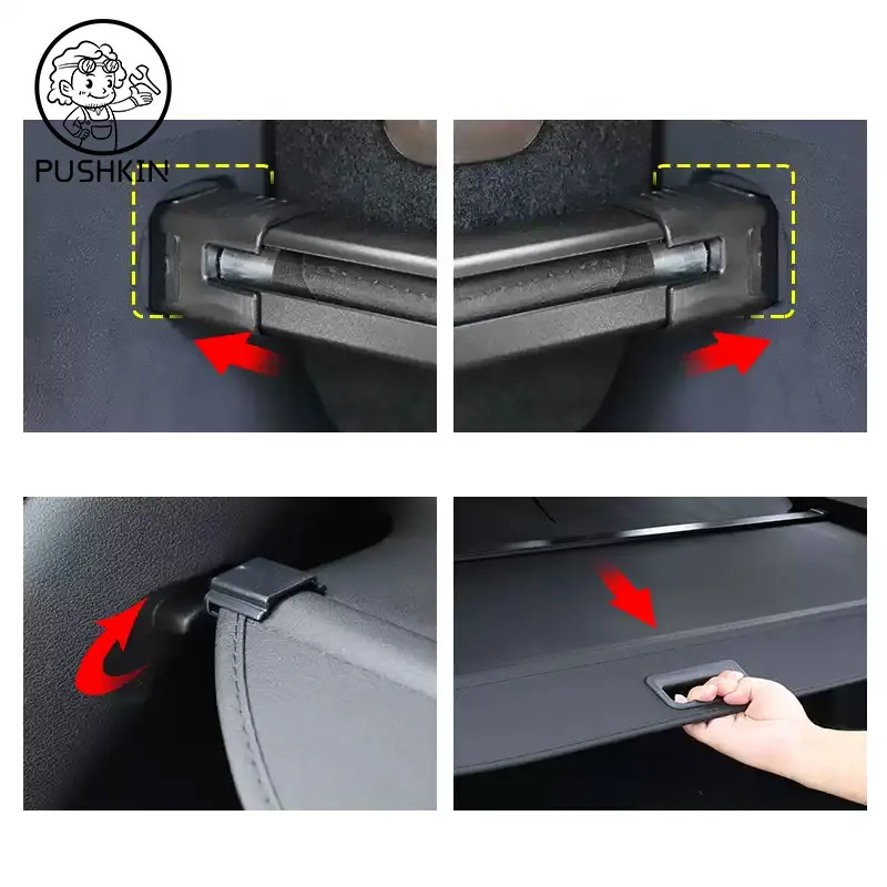 For Dongfeng AX7 2023 2024 Car Cargo Cover Retractable Luggage Rack Waterproof Privacy Protector Accessories