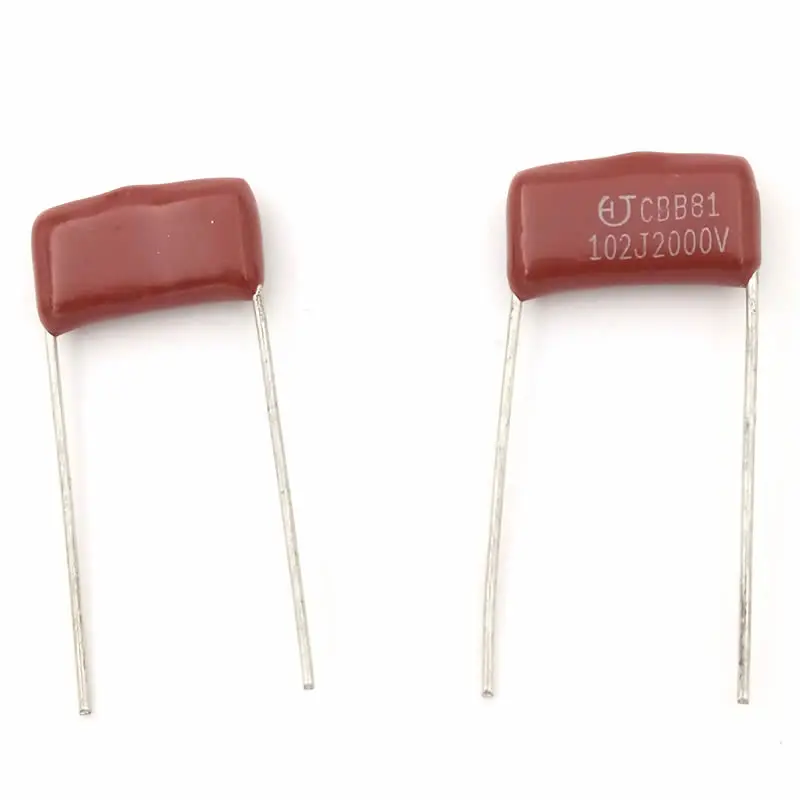 10ชิ้น102 1nF 2000V CBB ตัวเก็บประจุแบบฟิล์มโพรพิลีน PITCH 15มม. 102 1nF 2000V