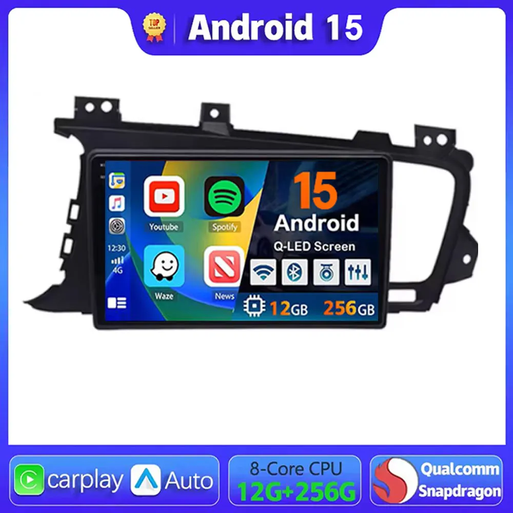

Android 15 Car Radio For Kia Optima 3 K5 TF T 2010 2011 2012 2013 2014 2015 Navigation GPS Multimedia Player Stereo WiFi+4G DSP