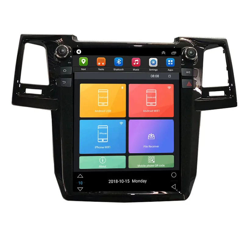 

Multimedia Player Suitable for2008-2015Toyota runnerFortuner Vigo 12.1Inch vertical screen android navigation