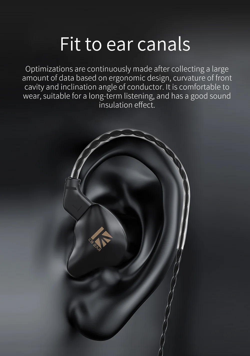 KBEAR KS1 HiFi Earphone 2Pin Cable in Ear Monitor Headphones for Singer Musicians Wired Earbuds IEMS for Gaming Wired Earbuds