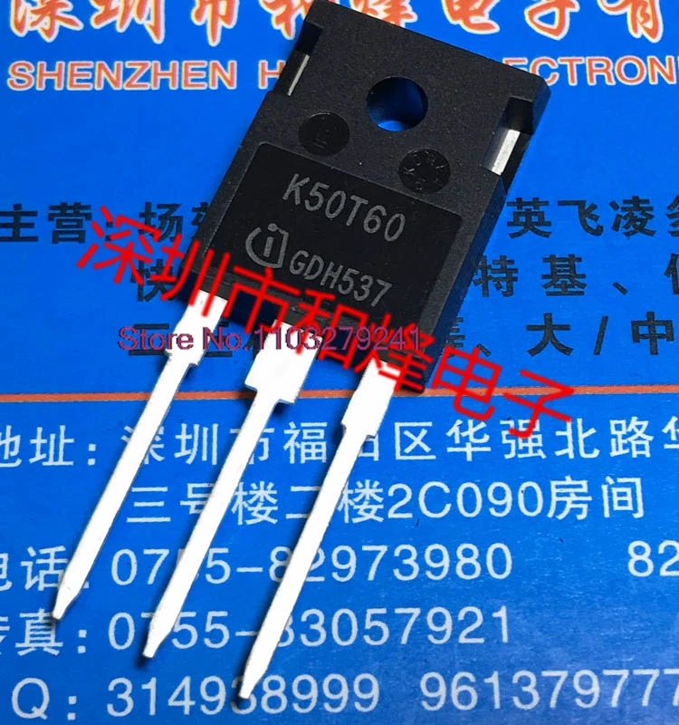 

(2PCS/LOT) K50T60 IKW50N60T TO-247