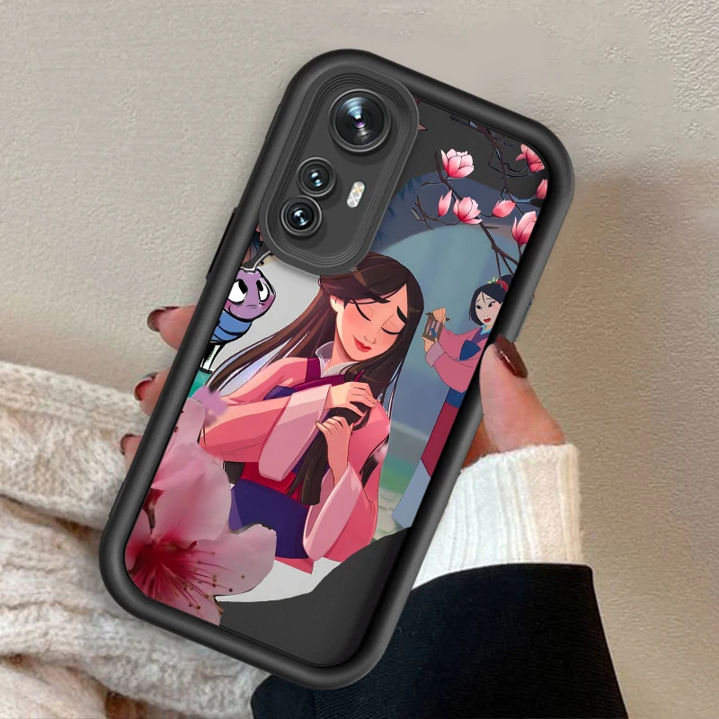 Disney Mulan Cartoon Voor Xiaomi 12T 11 Lite Poco F5 F4 F3 F2 M3 Pro X 5X4 Gt 4G 5G Oog Ladder Cover Capa Fundas Telefoon Hoesje