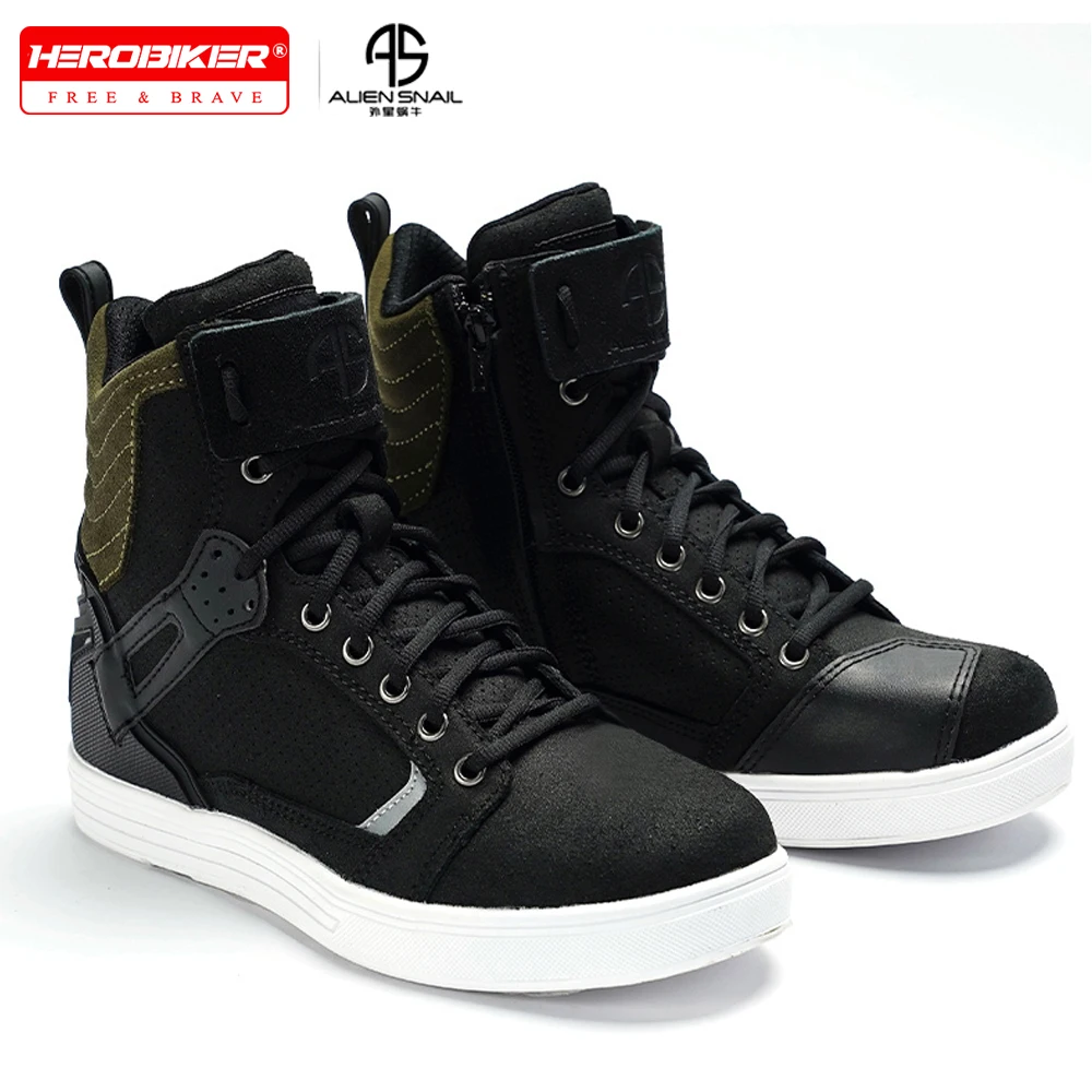 

Winter Motorcycle Rider Protective Boots Moto Boots Motocross Shoes Breathable Sports Shoes All Season Anti-slip Biker Boots