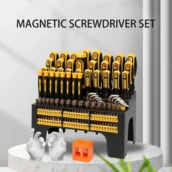 New Magnetic Screwdriver Set with Plastic Grade, Including Precision Screwdriver and Hook Ratchet Screwdriver, Manual DIY Tools