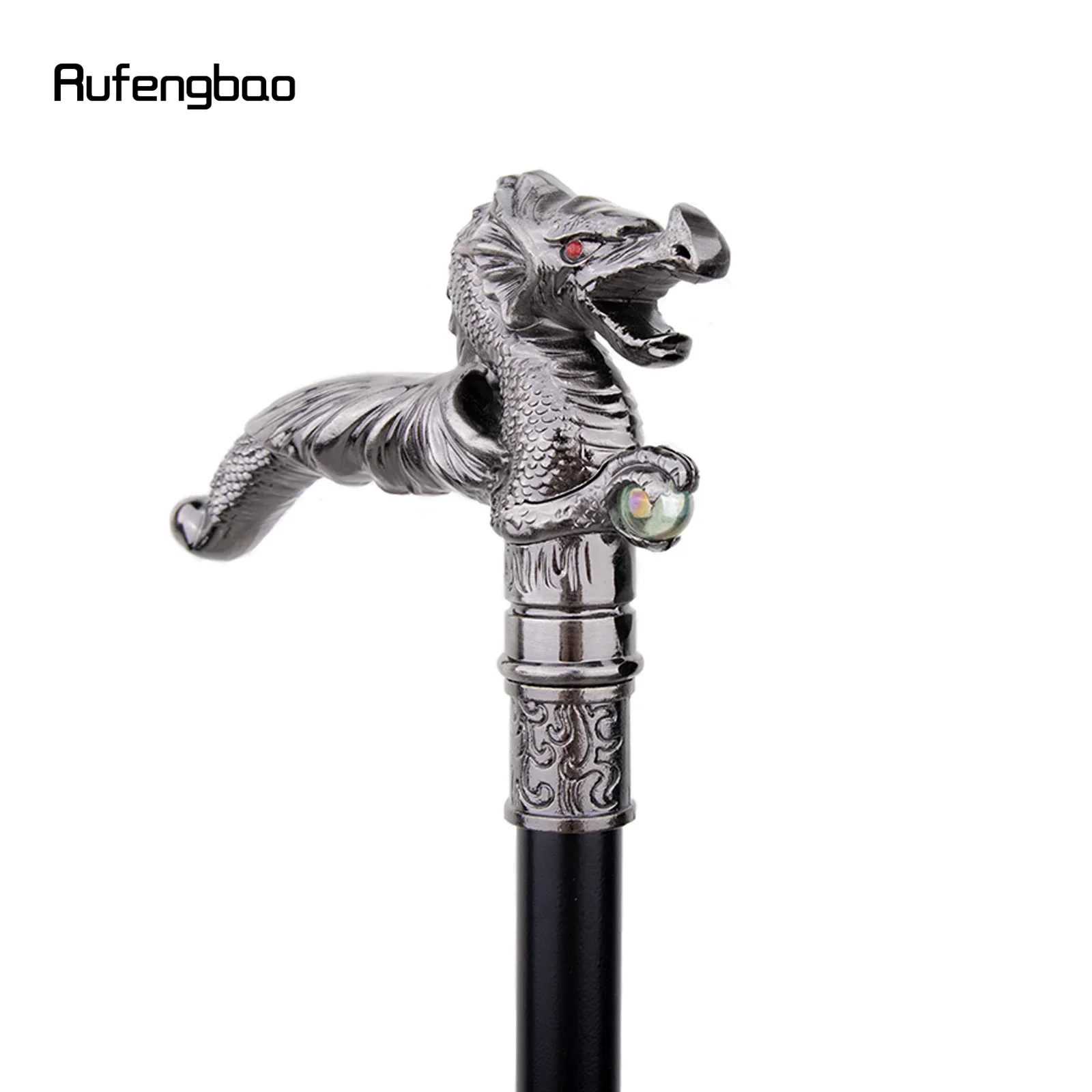 Dragon Scrambling Ball Single Joint Fashion Walking Stick Decorative Vampire Cospaly Party Walking Cane Halloween Crosier 93cm