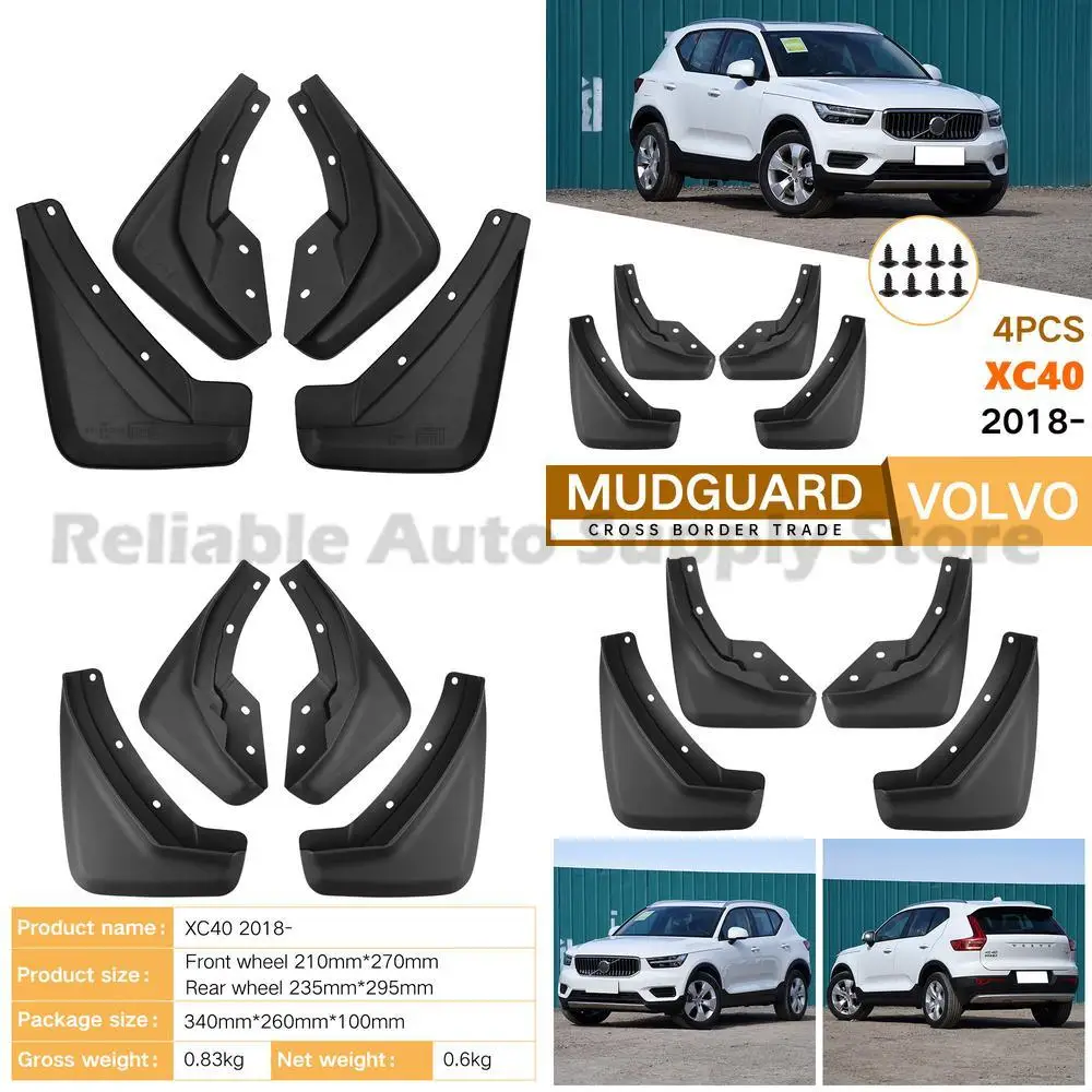 

For Volvo XC40 2018-2024 Mud Flaps High Quality Durable Fender Liners Perfect Fit Protection for Tires and Wheel Wells Reliable