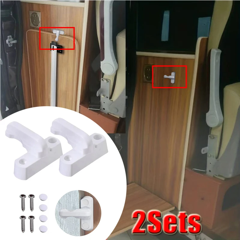 

2Pcs/Set Durable ABS RV Table Clamp Versatile Wall Mounting Rotating Lock For Trailer Caravan Motorhome Table Board Hook Holder