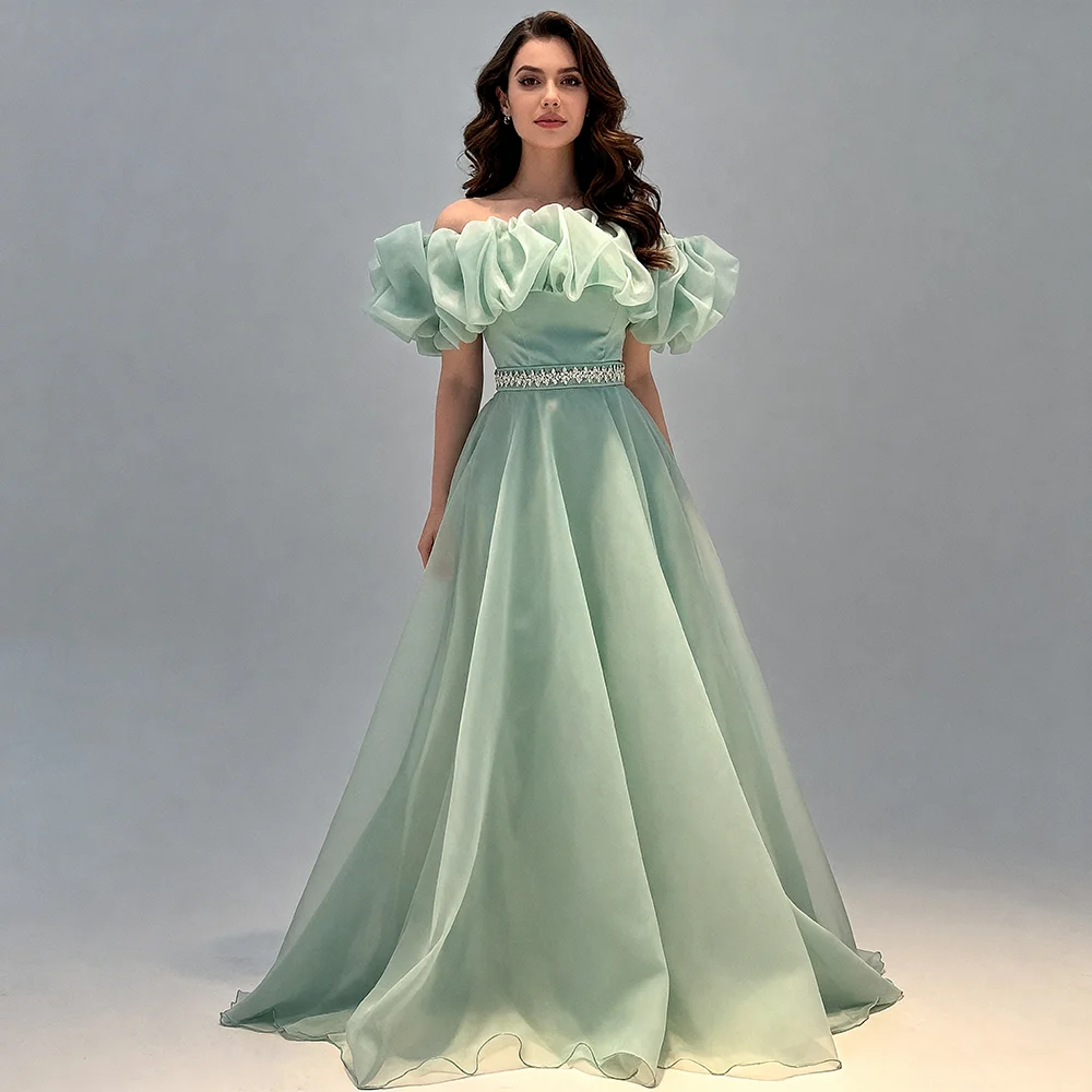 

Off Shoulder Ruffles Photoshoot Dress Photography and Maternity Dresses Bespoke Occasion Dresses for Special Occasions YEWEN