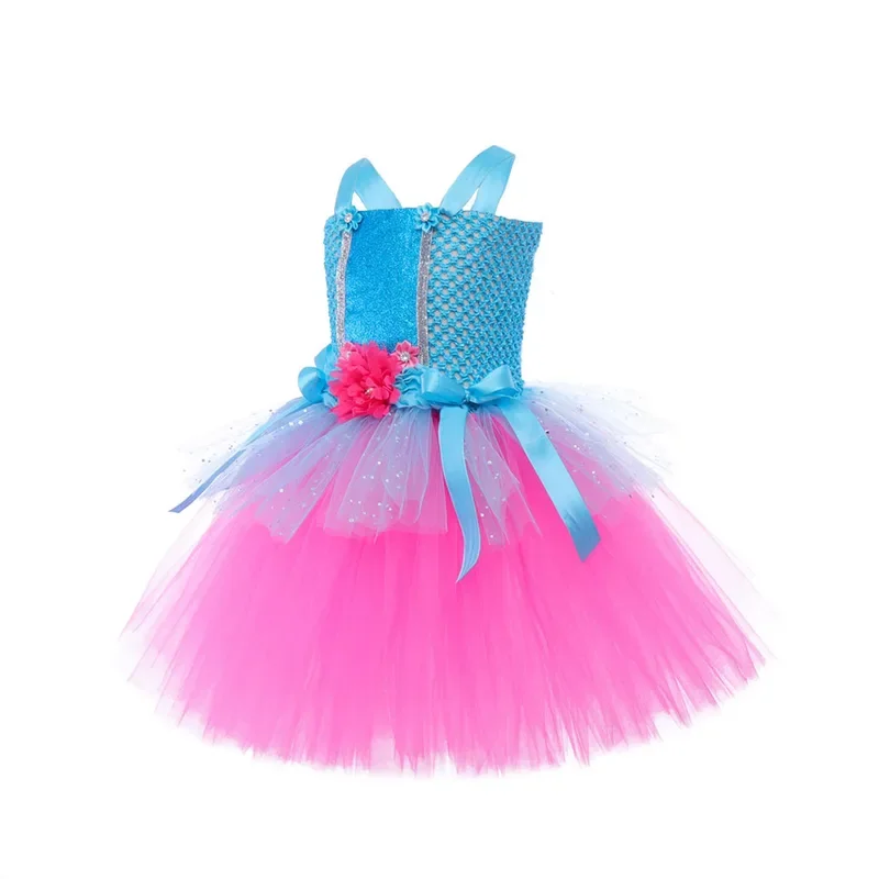 Halloween toddler girl dress tutus hair hoop Princess rgbfluffy dress cosplay kid magic elves fairy outfit headwear costume