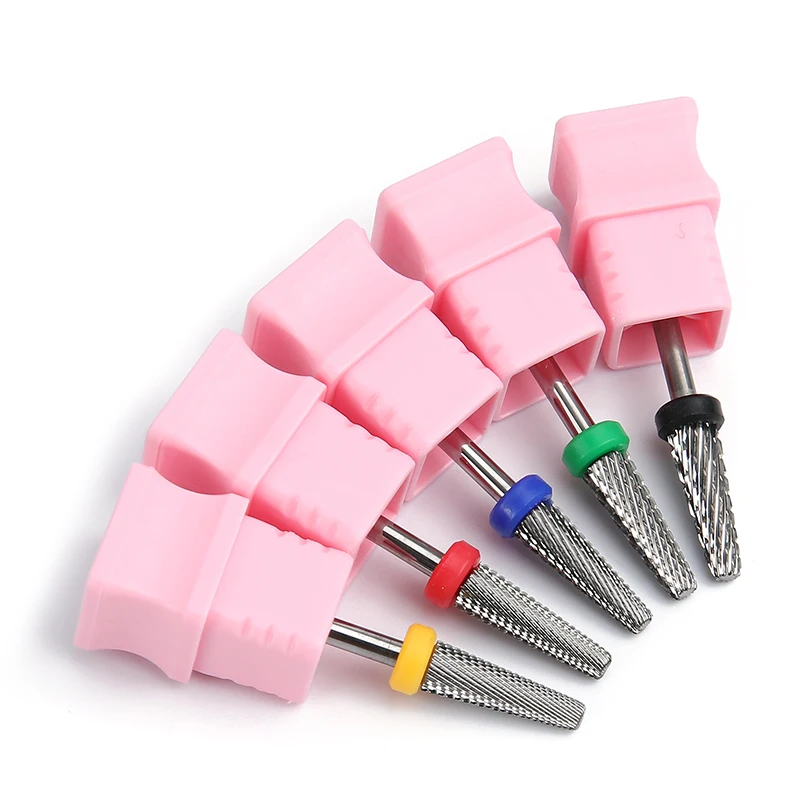 Forets à ongles en acier au tungstène 5 en 1, fraises pour manucure, enlever le vernis Gel, lime à ongles électrique, accessoires, outil