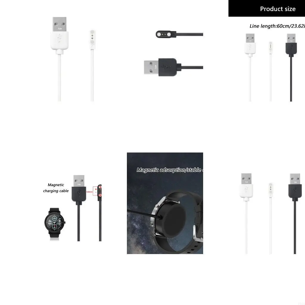 193A 23.62in USB Charging Cord Power Cable for Watch T2 Smartwatch