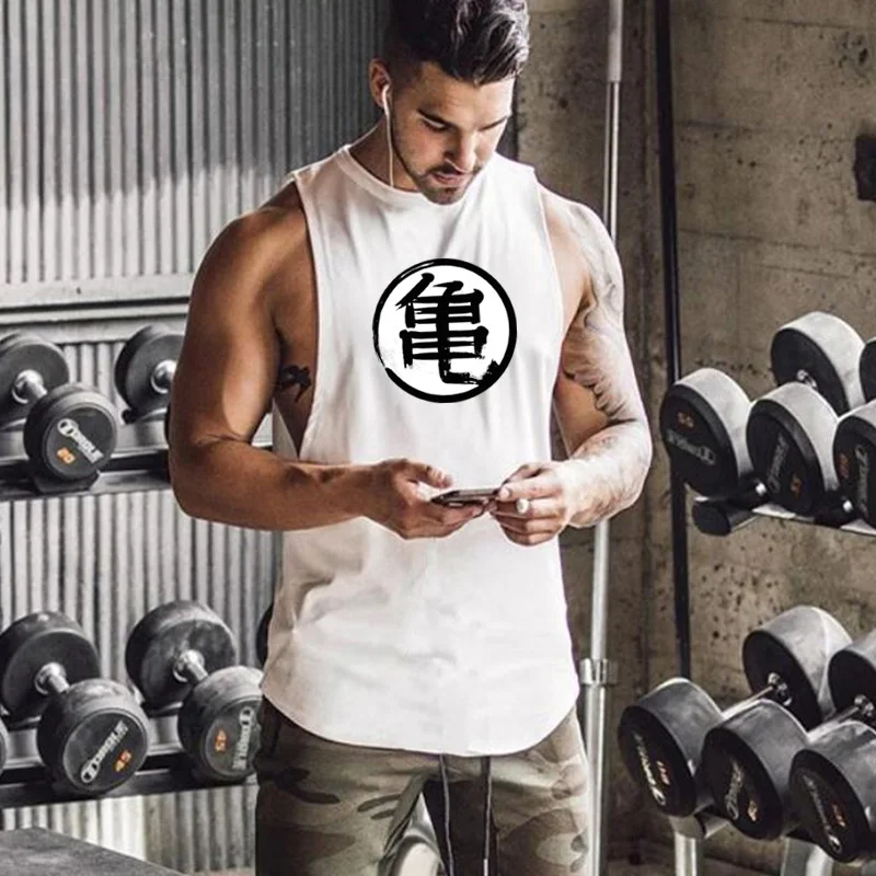 

Brand Gym Clothing Fitness Tank Tops Mens Bodybuilding Running Sport Sleeveless Shirt Summer Cotton Breathable Muscle Tee Tops