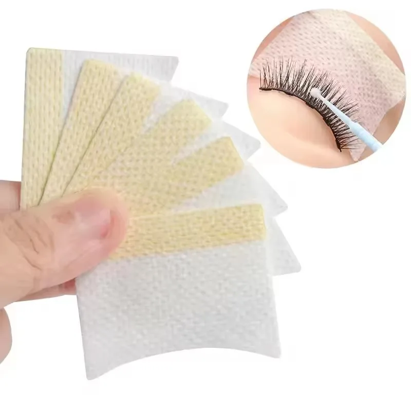 80Pcs Disposable Cotton Eyelashes Patch Sticker for Removing Eyelashes Under Eye Paper Patches Cleaning Tool Makeup Supplies