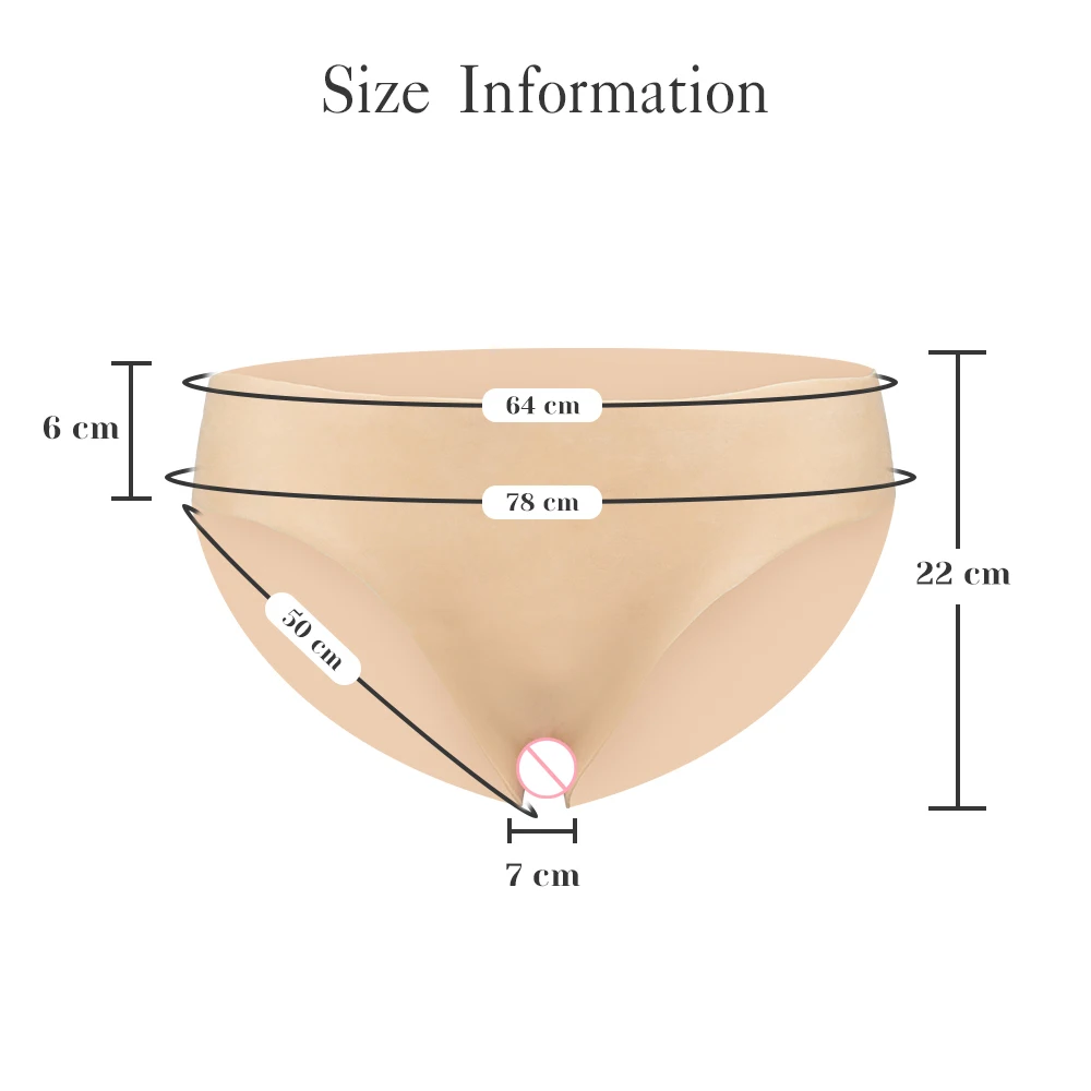 KOOMIHO 1TH Crossdresser Silicone Pants Penetratable Vagina Briefs Men Thong be Feminine Transgender Shemale Drag Queen Cosplay