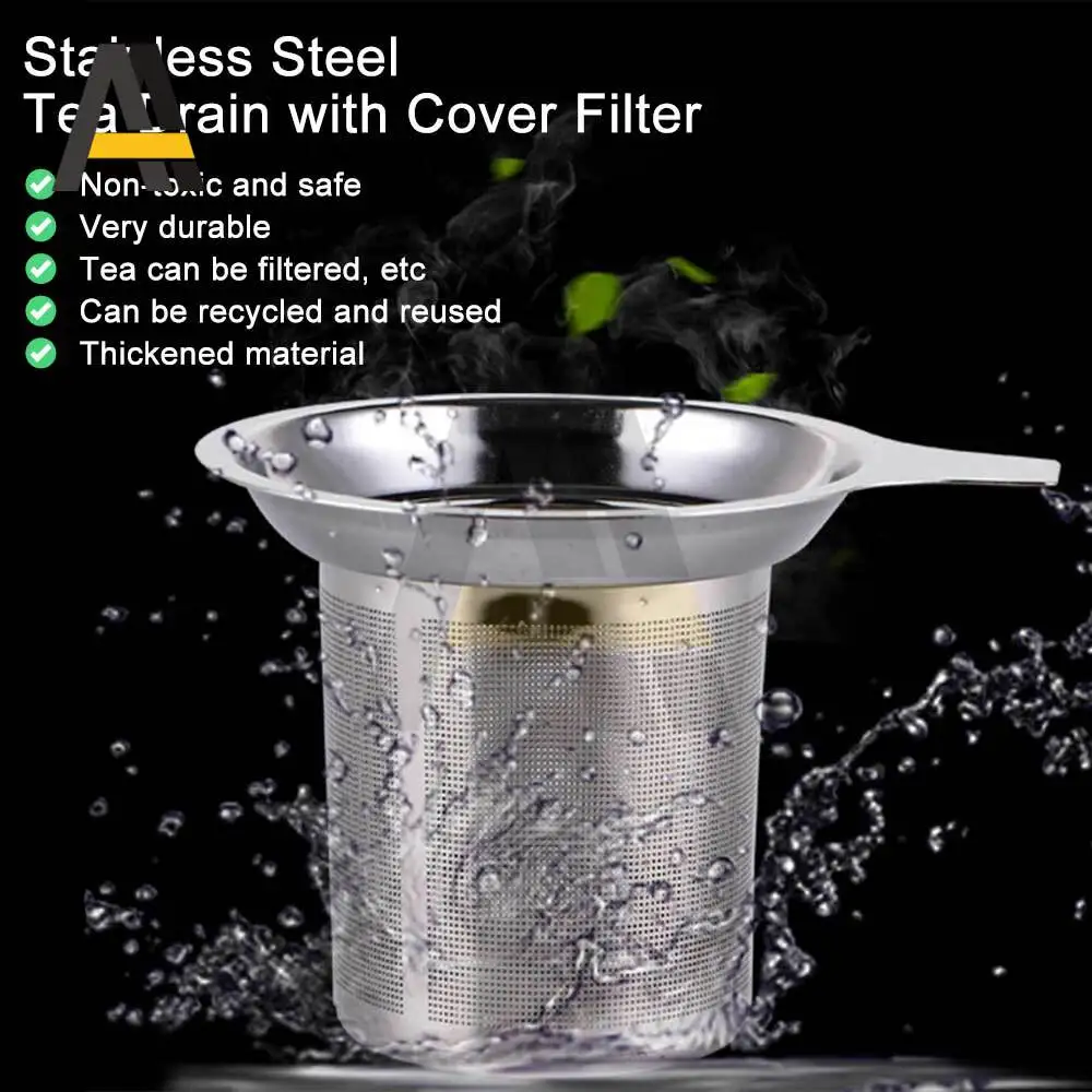 Infuseur à thé réutilisable en acier inoxydable 304, passoire à thé, feuille de thé, épices, filtre à thé, accessoires de cuisine, Clip à poignée, passoire à thé