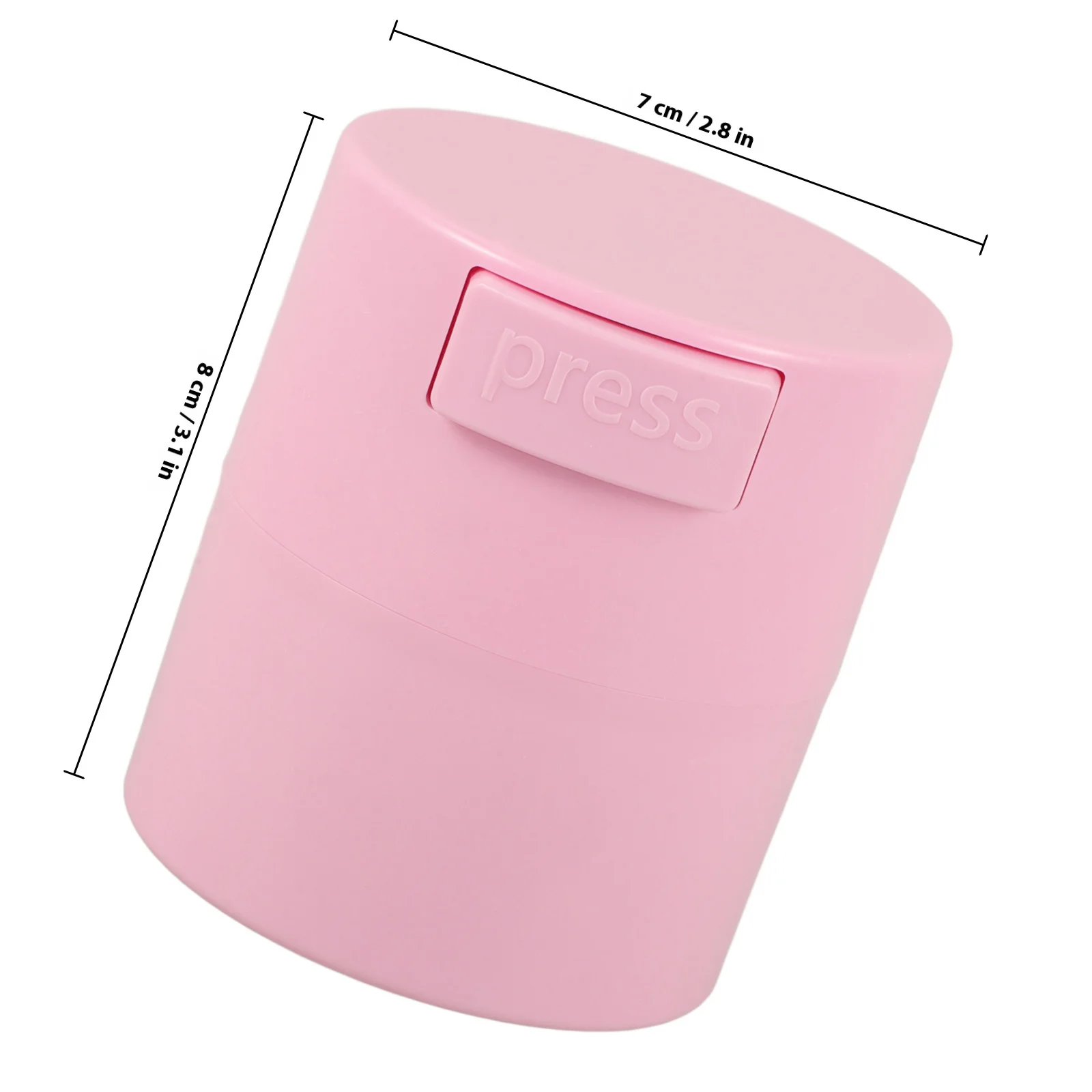 まつげエクステ用接着剤保存用密閉タンク、プッシュして開けるデザインで無駄を最小限に抑える、まつげアーティストの必需品