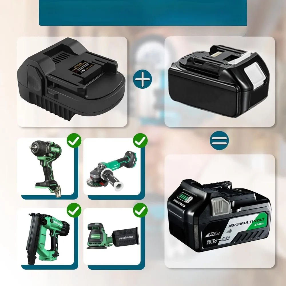 Imagem -02 - Adaptador de Bateria Hitachi Drill Conversor de Bateria de Lítio Makita 18v Ferramentas Elétricas Hikoki Li-ion Batttery