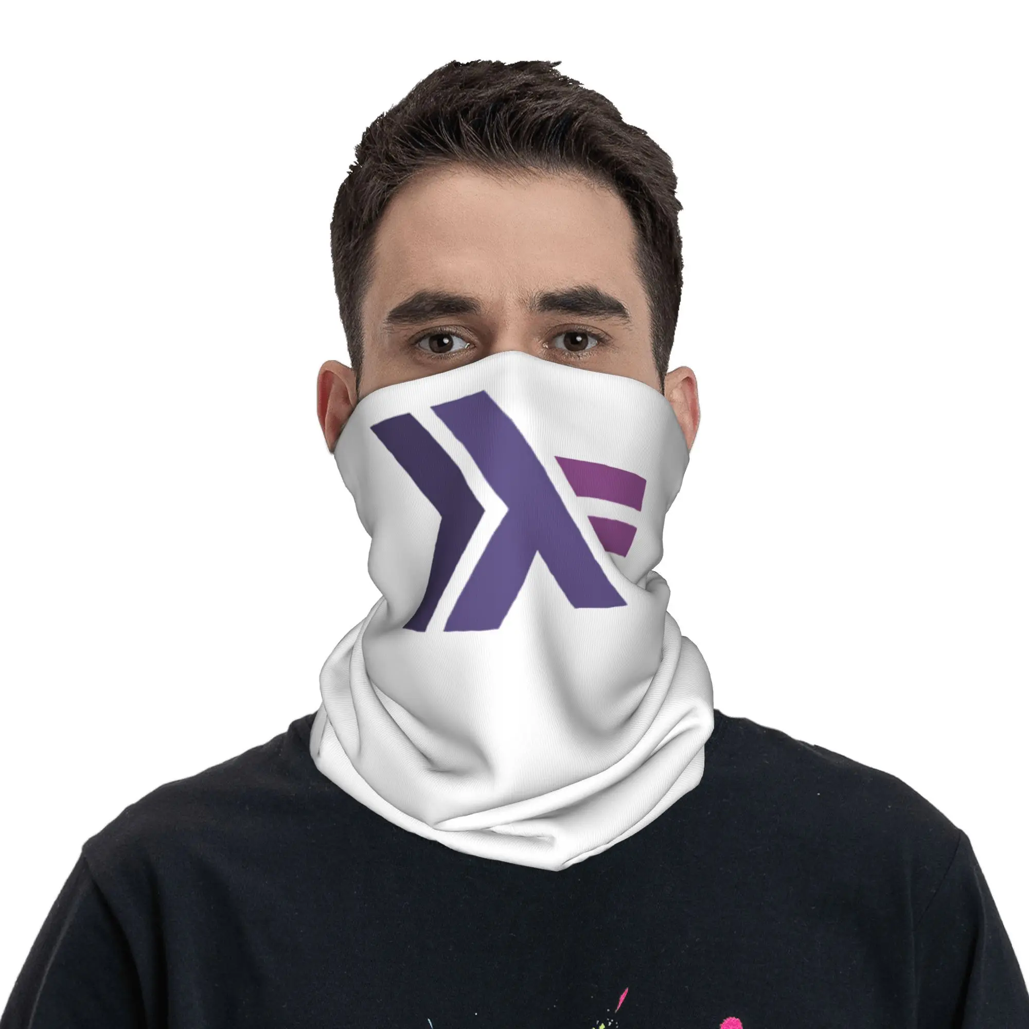 وشاح قناع مطبوع برقبة باندانا رسمي من هاسكل، عصابة رأس متعددة الاستخدام للجري للرجال والنساء والكبار طوال الموسم