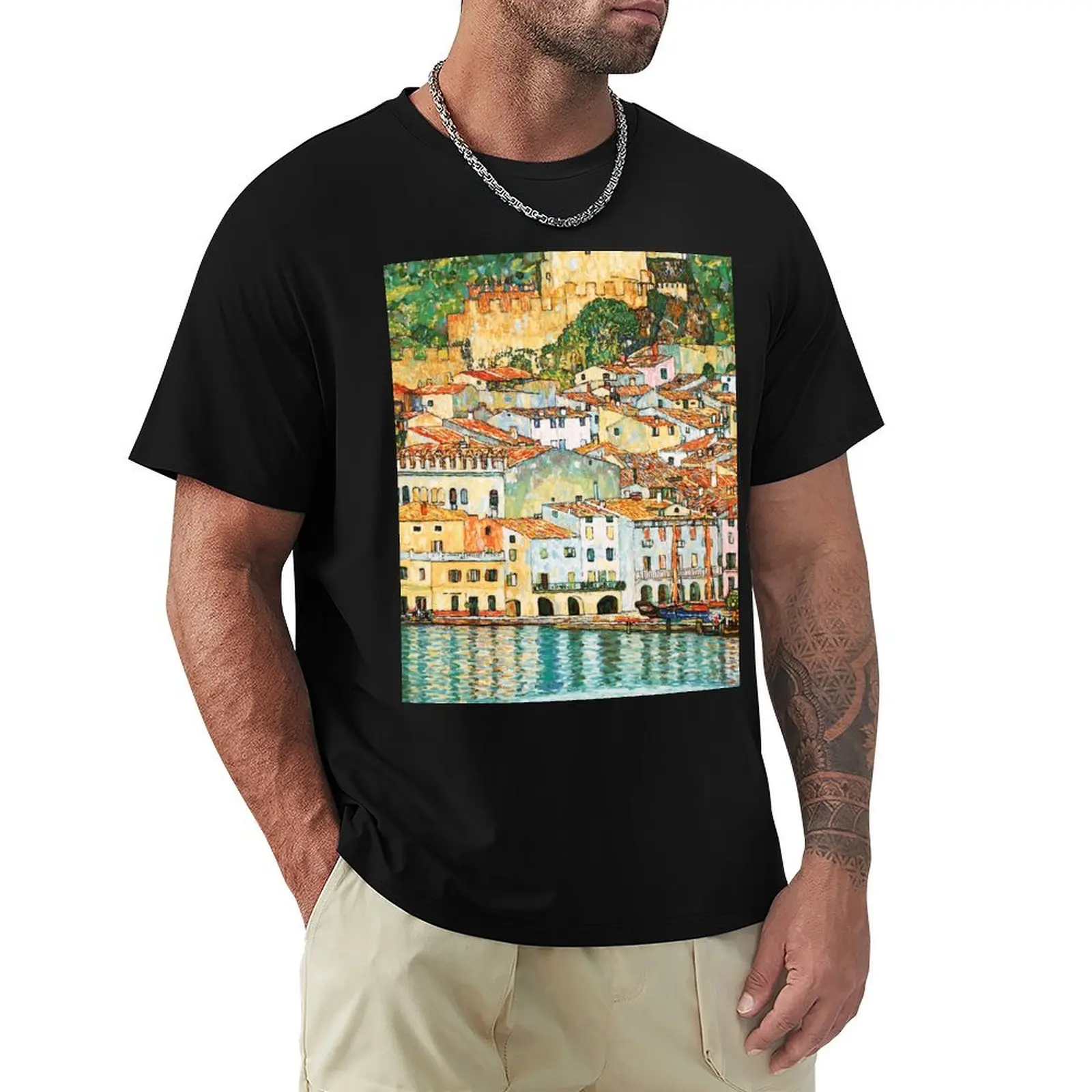 

Gustav Klimt Malcesine on Lake Garda T-Shirt oversizeds cute clothes T-shirts oversize graphic t shirt vintage men t shirts