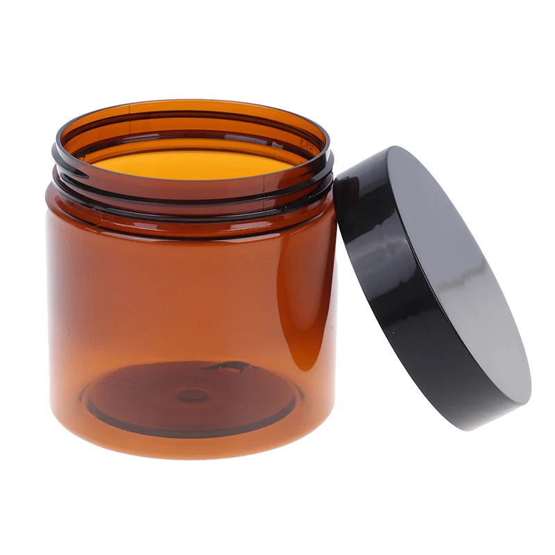 200ml Bursztynowo-brązowe kosmetyczne butelki na krem ​​do twarzy Balsam do ust Pojemnik na próbki Słoik Pot Sklep z kosmetykami Fiolki