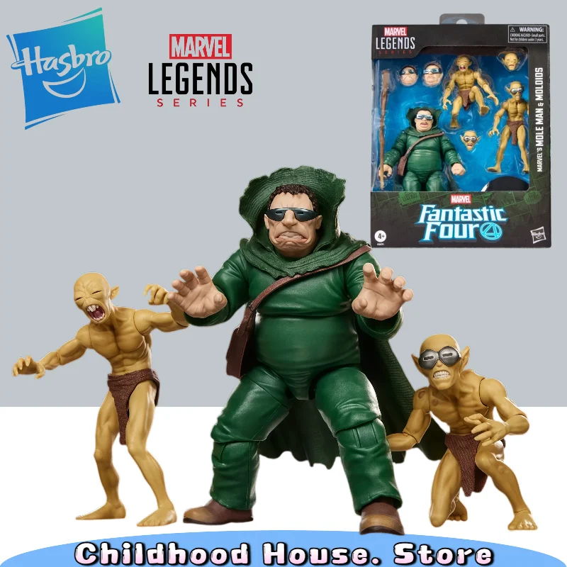 hasbro-marvel-legends-series-fantastic-four-mole-man-moloids-action-figure-versione-comic-da-6-pollici-multi-pack-modellino-da-collezione