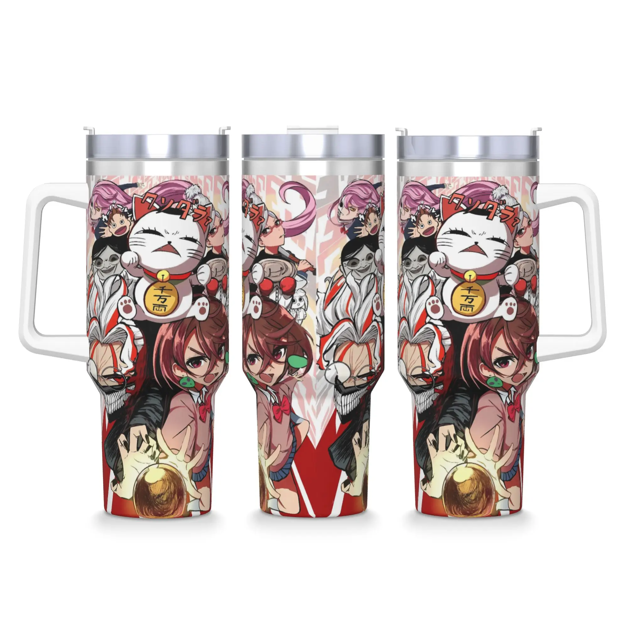 Dandadan Manga Anime Stainless Steel Tumbler  Beach Car Mugs Large Coffee Mug Leakproof Cold Drink Milk Tea Water Bottle