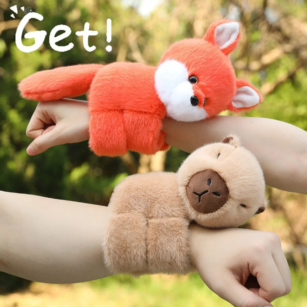 

Плюшевый браслет с изображением панды, обезьяны, имитация капибары, браслет с изображением грызунов, стиль запястья, плюшевая кукла, браслет для детей