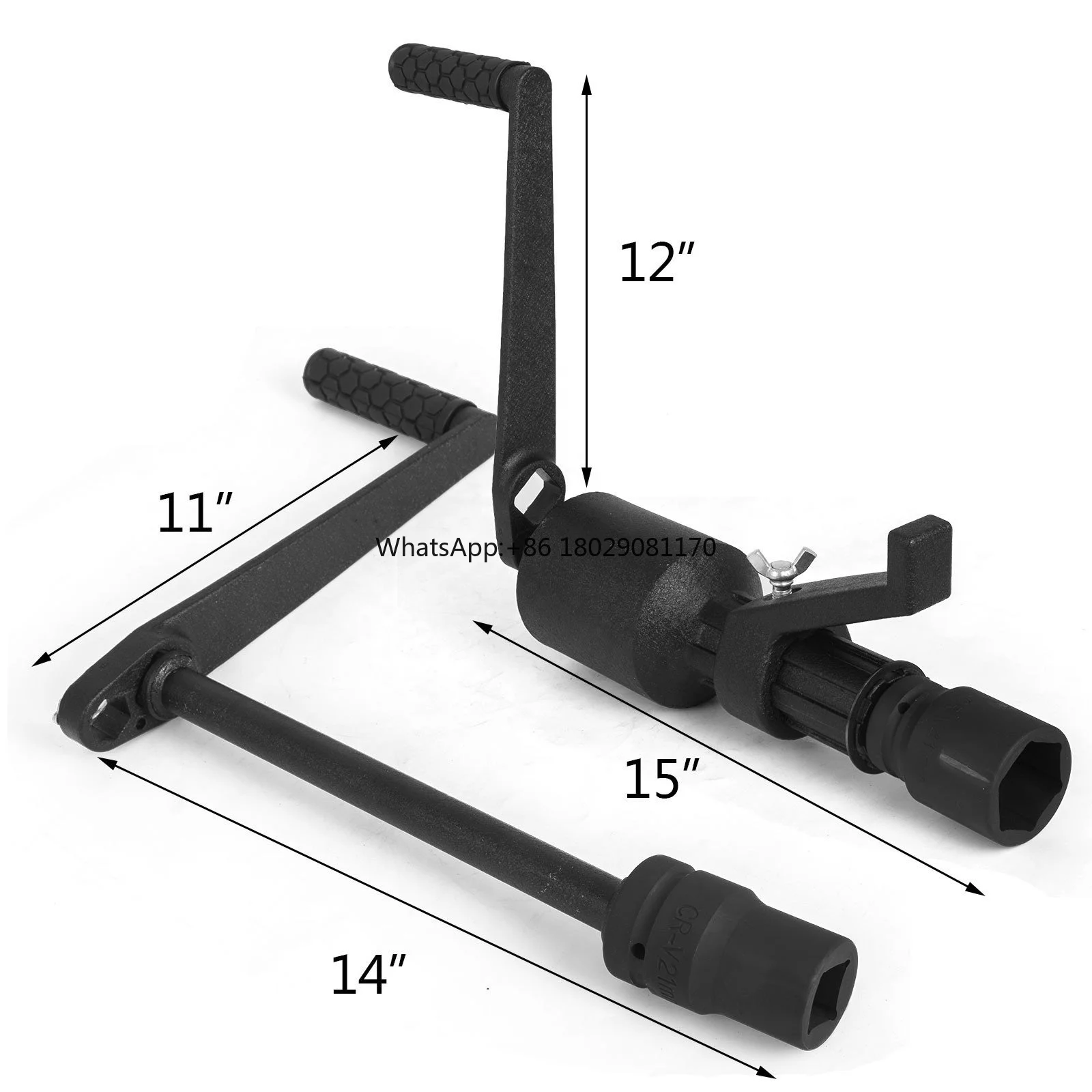 Heavy Duty Multiplier Truck Lug Nuts Remover Torque Wrench with 8Pcs Cr-v Sockets(VT14025)