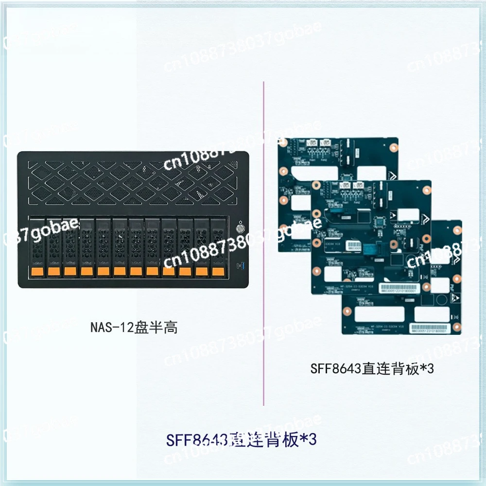 12 Bay Hot Swap Server Chassis, Support ATX Motherboard NAS Storage Case for Network Data Industrial PC Control - view 5