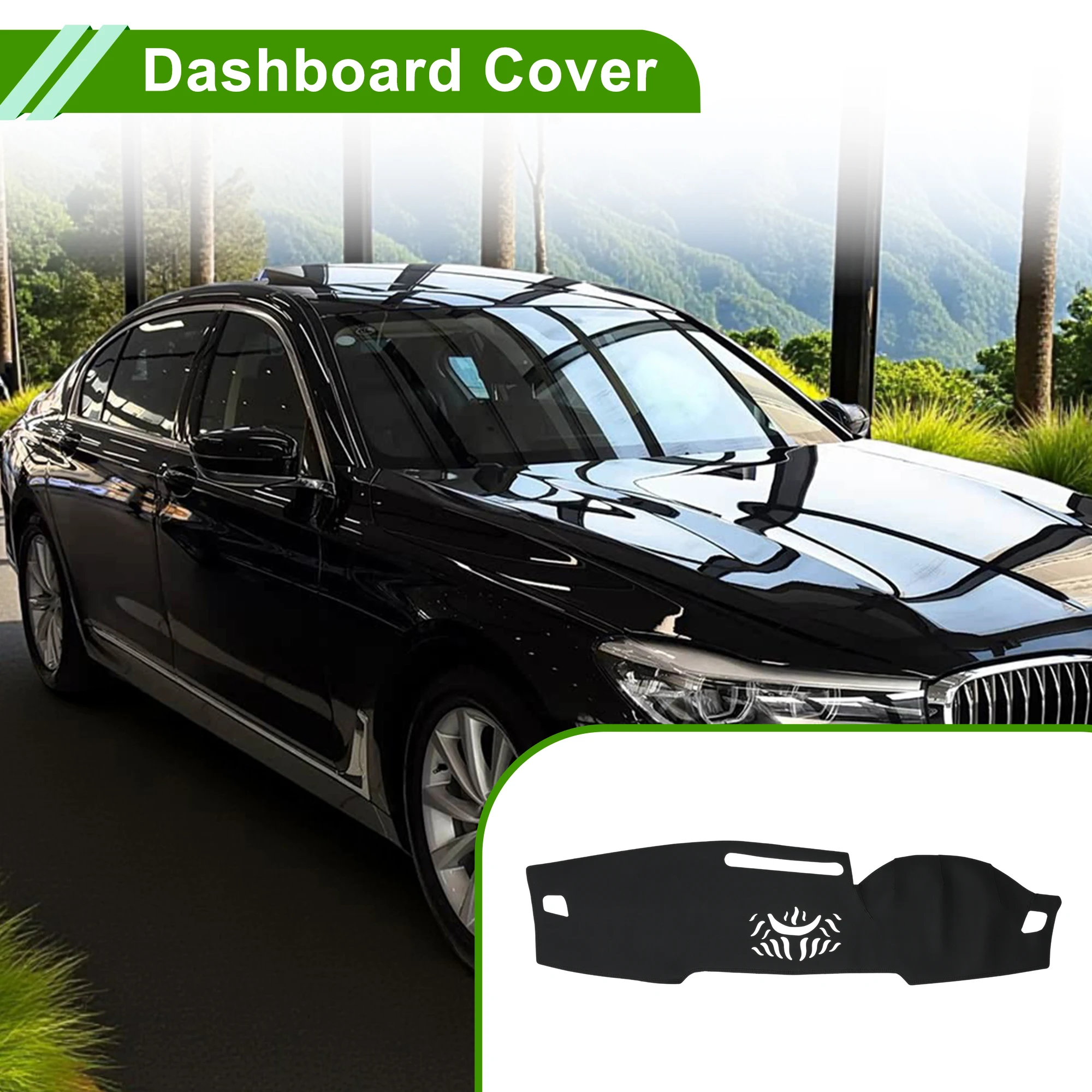 

Чехол на приборную панель UXCELL для BMW 7 серии 2016-2022, черный, 1 шт., защитная накладка для солнцезащитного козырька