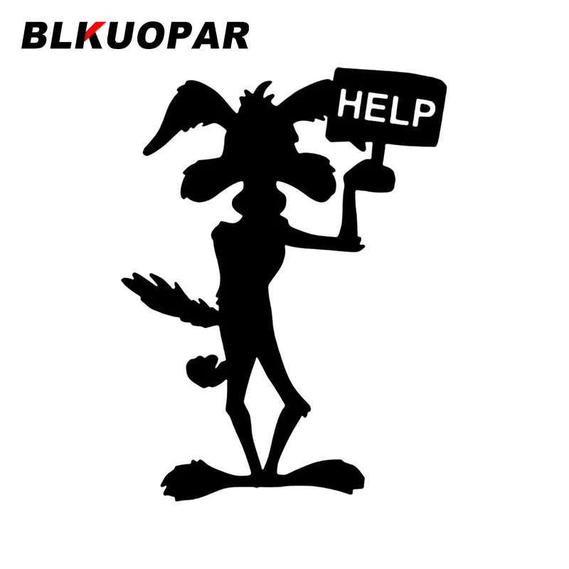 BLKUOPAR Interesting Wile E Coyote Styling Car Stickers Occlusion Scratch Decal Car Accessories Vinyl Waterproof Bumper Decals