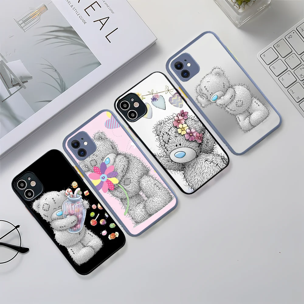 Cute Tatty Teddy Phone Case for iPhone 14 11 12 13 Mini Pro Max 8 7 Plus X XR XS MAX Translucent Matte Cover