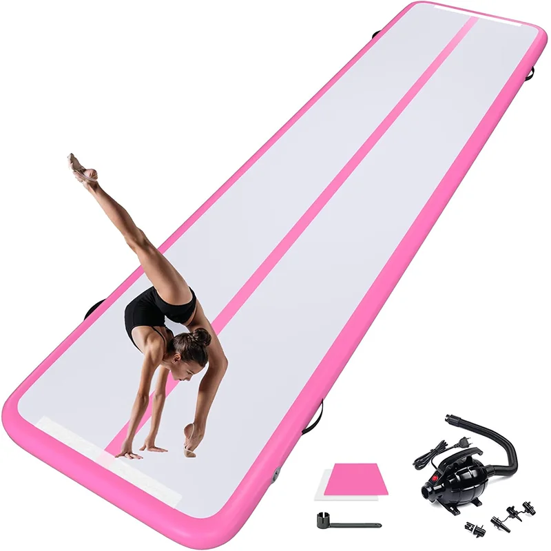 6x2m criança adulto pista de ar caindo inflável bouncer ginástica piso trampolim ginásio yoga colchão para parque/praia/uso doméstico
