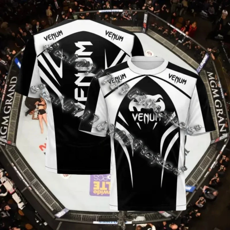 

2024 Fighting Competition T-shirt Men's and Women's 3D Printed Top Summer Round Neck Sportswear Men's Outdoor Short sleeved Top