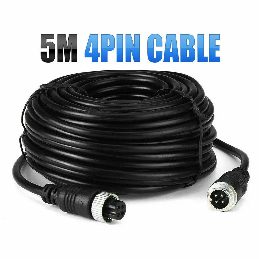 4-Pin Extension Aviation Cable For RV Truck Trailer Rear View Backup Camera