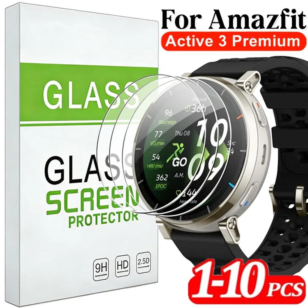 1-10PCS HD Clear Tempered Glass for Amazfit Active 3 Premium Screen Protector Case-friendly Protective Film for Amazfit Active 3