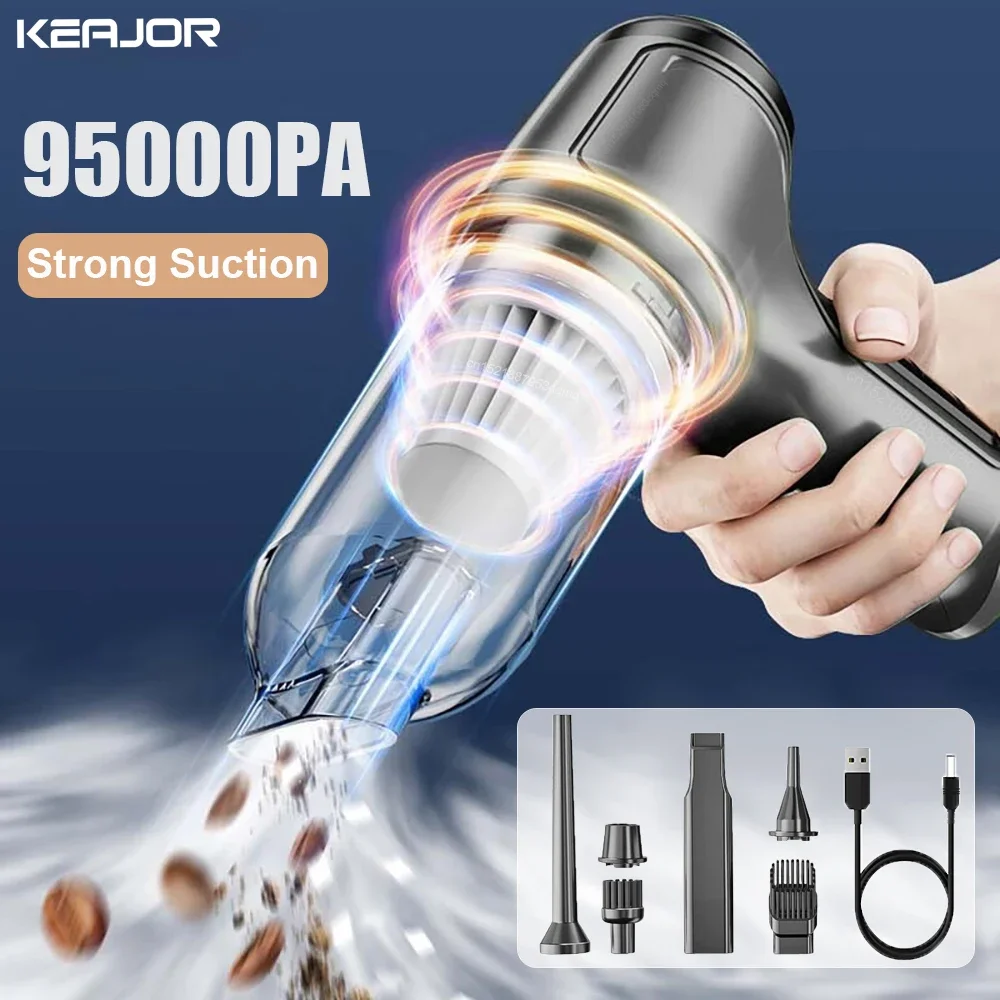 

Car Vacuum Cleaner Wireless Portable Vacuum Cleaner Car Desktop Mini Handheld Cleaning Machine 95000pa Strong Suction