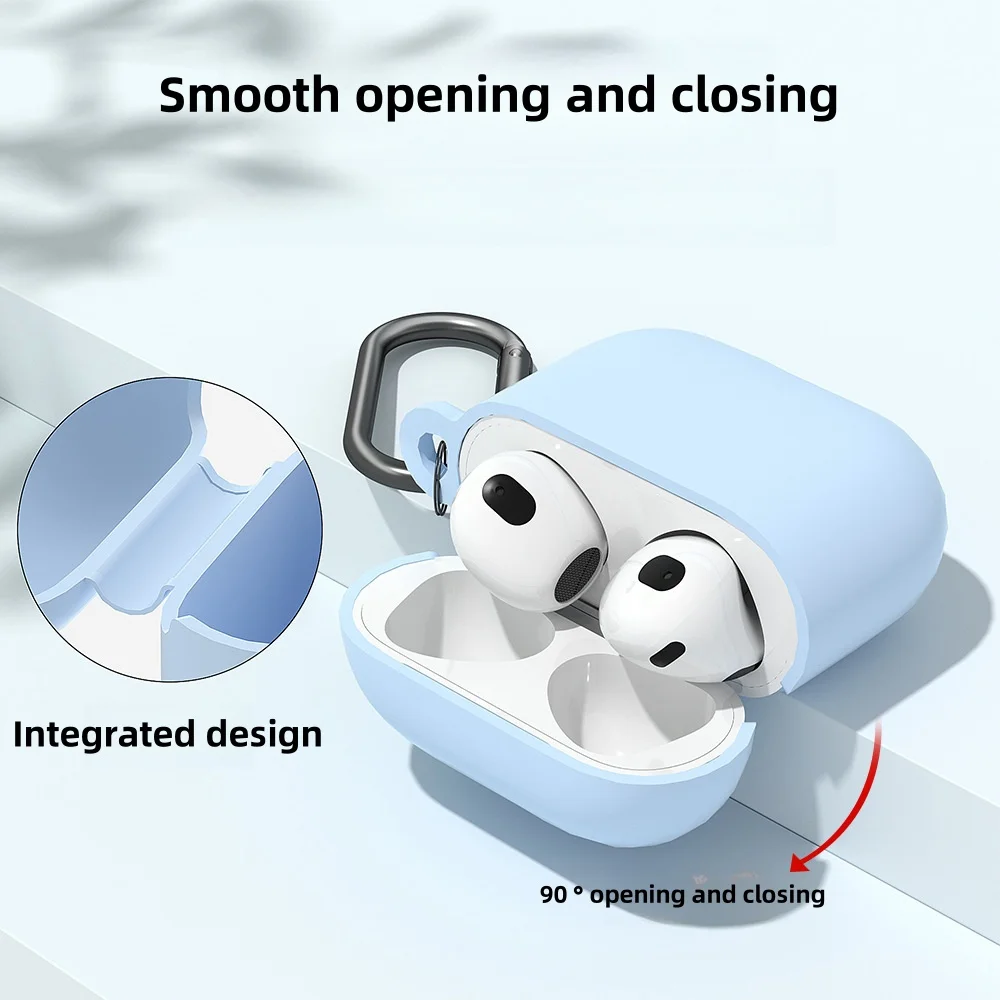 2024 New Case For Airpods 4 （2024）Coque Soft Liquid silicone design anti drop protective Soft shell For Airpods  4 Cover Funda