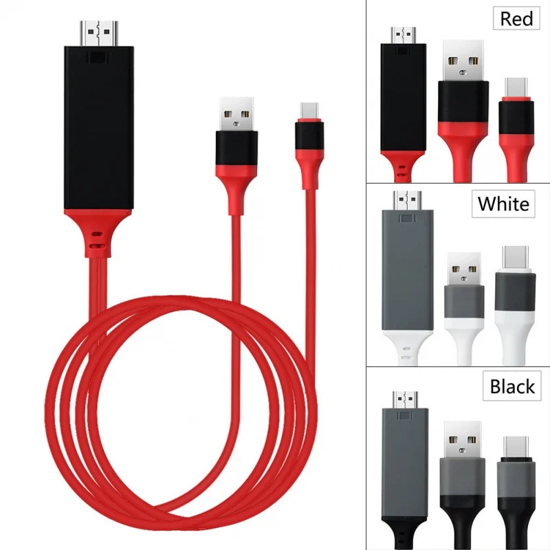 Type-C to HDTV adapter cable 4K HDMI cable laptop television line mobile phone tablet projection screen