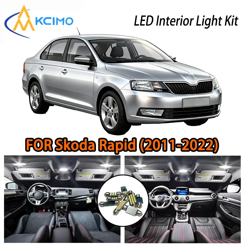 

KCIMO For Skoda Rapid (2011-2022) Premium LED Interior Kit - 2 Colors , Quick Installation, Long-Lasting