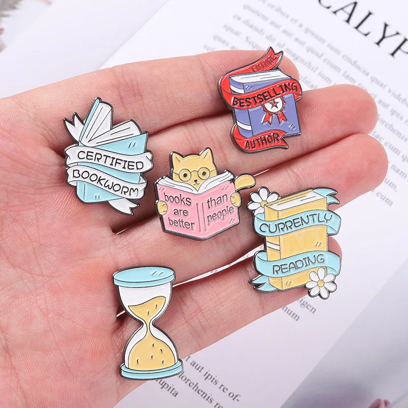 Book Enamel Pins 